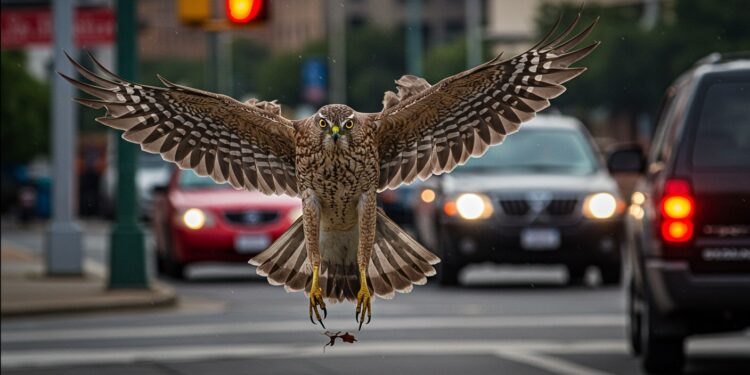 Comment les oiseaux des villes comme lépervier de Cooper exploitent les feux rouges pour chasser  Découvrez leurs stratégies ingénieuses   Viral Mag