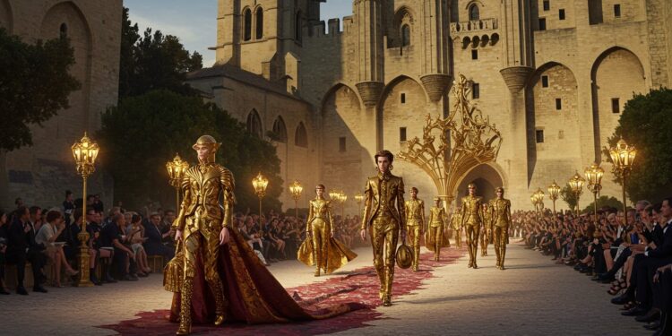 Découvrez le défilé spectaculaire de Louis Vuitton au Palais des Papes mêlant mode histoire et culture dans une mise en scène époustouflante   Viral Mag