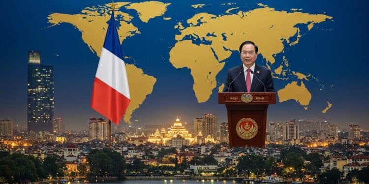 Emmanuel Macron en visite à Hanoï défend un ordre mondial basé sur le droit face aux tensions géopolitiques Découvrez les enjeux de sa tournée en Asie du Sud Est   Viral Mag