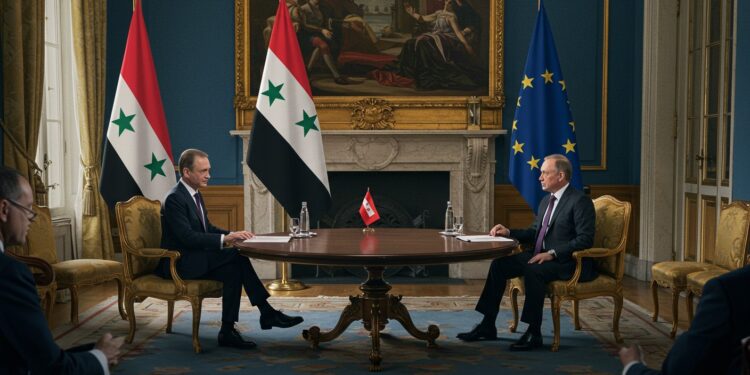 Macron Accueille le Président Syrien à Paris - Viral Mag Le président syrien Ahmad al Chareh rencontre Macron à Paris pour discuter transition et stabilité Une visite controversée Viral Mag