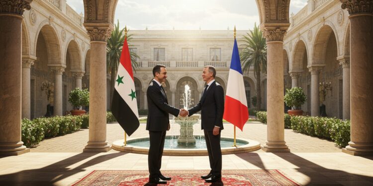 Macron et Al-Chareh : Un Tournant pour la Syrie ? - Viral Mag Emmanuel Macron reçoit Ahmad al Chareh pour discuter de la sécurité syrienne et de la levée des sanctions Un pas vers la stabilité Viral Mag