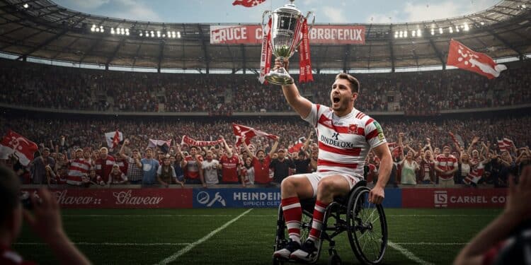 Maxime Lucu capitaine de lUBB blessé à la cuisse apparaît en fauteuil roulant lors de la parade du titre européen Découvrez les détails de cet événement marquant   Viral Mag