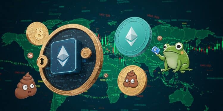 SHIB et PEPE sessoufflent tandis que CodenamePepe et FART explosent avec IA et humour Découvrez pourquoi ces memecoins dominent en 2025   Viral Mag