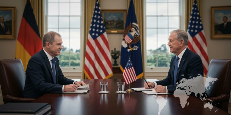 Merz et Trump : Rencontre Décisive à la Maison-Blanche - Viral Mag Le chancelier allemand Friedrich Merz rencontre Donald Trump pour discuter commerce Ukraine et Moyen Orient Une visite cruciale pour lEurope   Viral Mag