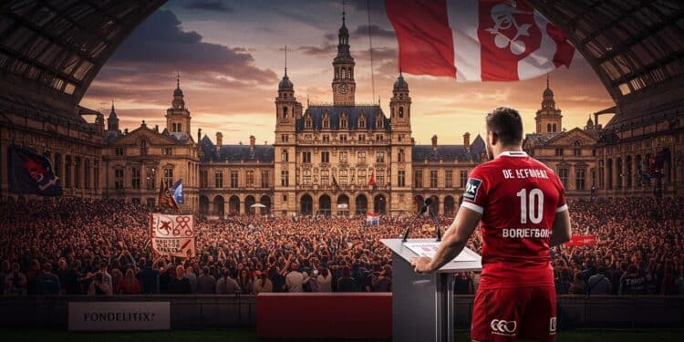 Nans Ducuing Candidat à Bordeaux : Une Blague ? - Viral Mag Nans Ducuing star de lUBB annonce sa candidature à la mairie de Bordeaux en 2026 lors des célébrations du titre Simple plaisanterie ou ambition réelle Viral Mag