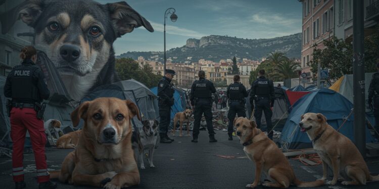 Nice : Chiens Drogués Sauvés d’un Camp Illégal - Viral Mag À Nice un campement illégal démantelé révèle des chiens drogués utilisés pour la mendicité Découvrez cette affaire choquante et ses implications Viral Mag