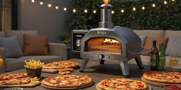Découvrez le Ninja Artisan MO201EU un four à pizza 4 en 1 pour des repas en extérieur Cuit des pizzas en 3 min avec Air Fryer et plus    Viral Mag