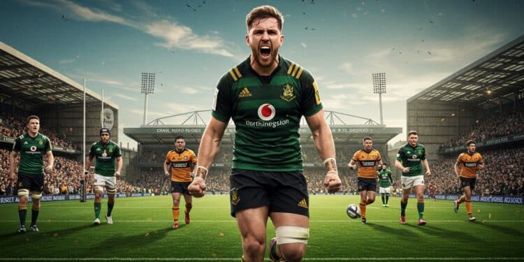 Northampton en Finale : Exploit en Champions Cup - Viral Mag Northampton défie le Leinster et atteint la finale de la Champions Cup Qui rejoindra les Saints Bordeaux Bègles ou Toulouse Décryptage Viral Mag