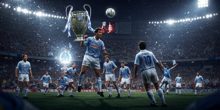 Revivez la finale mythique de 1993 entre lOM et lAC Milan marquée par le but de Basile Boli et la joie de Deschamps Un moment inoubliable du football français   Viral Mag