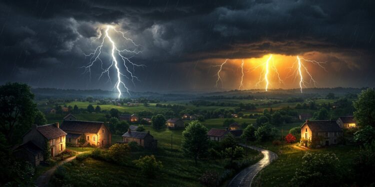 Orages Intenses : Un Week-end Sous Tension - Viral Mag Pluies torrentielles grêle et vents violents découvrez pourquoi ce week end sannonce orageux en France et comment vous préparer Viral Mag