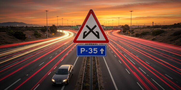 Panneau P-35 : Comment Réagir Face à Ce Signe Méconnu ? - Viral Mag Découvrez le panneau P 35 un triangle à flèches croisées qui surprend sur les routes espagnoles Apprenez à réagir pour éviter les accidents Viral Mag