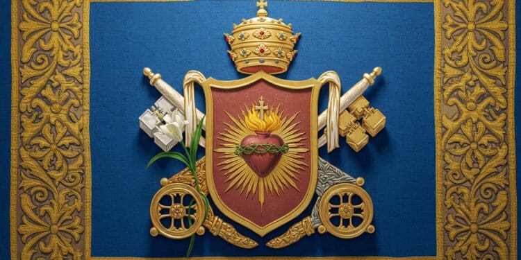 Pape Léon XIV : Blason et Devise Dévoilés - Viral Mag Le Vatican révèle le blason et la devise du pape Léon XIV symboles dunité et de spiritualité Découvrez leur signification et son engagement social Viral Mag