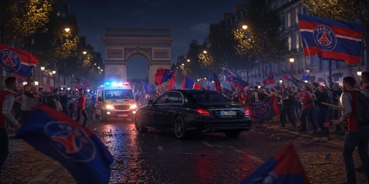 Paris : Chauffeur VTC Fonce dans la Foule, Enquête Ouverte - Viral Mag À Paris un chauffeur VTC percute des supporters après un match du PSG Enquête en cours blessures graves panique que sest il passé Viral Mag