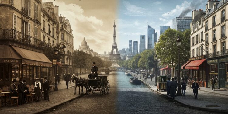 Paris en Photos : Une Évolution Visuelle Fascinante - Viral Mag Explorez lévolution de Paris à travers un livre de photos captivant de la Belle Époque à aujourdhui Une ville plurielle entre glamour et défis modernes Viral Mag