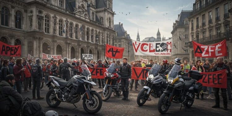 Les motards et les Gueux manifestent à Paris contre les ZFE Découvrez pourquoi ces zones suscitent la colère et ce que les protestataires exigent   Viral Mag