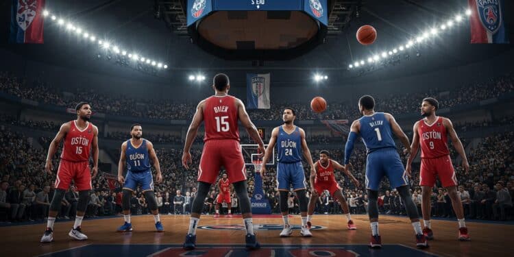 Paris vs Dijon : Duel Épique en Betclic Elite - Viral Mag Paris affronte Dijon en Betclic Elite le 13 mai 2025 Analyse enjeux et clés du match pour une soirée basket intense Viral Mag