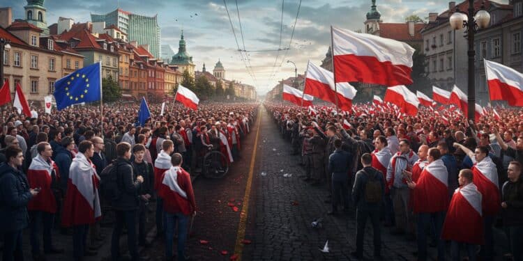 Pologne : Duel dans les Rues avant la Présidentielle - Viral Mag À Varsovie libéraux et nationalistes saffrontent dans la rue avant la présidentielle Découvrez les tensions et enjeux qui divisent la Pologne Viral Mag