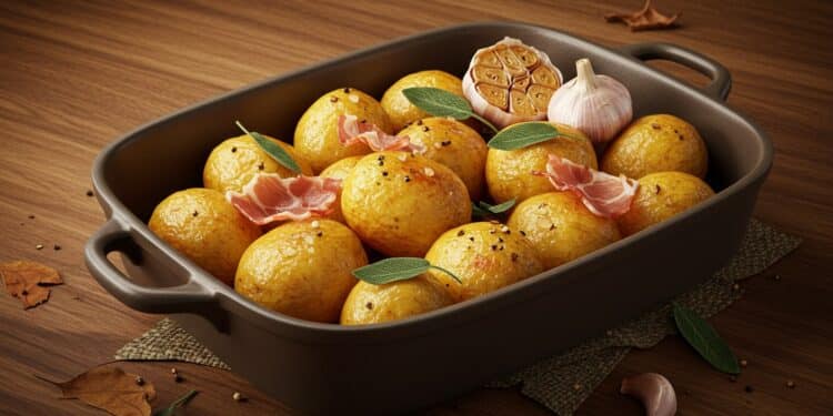 Pommes De Terre Fondantes À L’Ail Et Prosciutto - Viral Mag Découvrez une recette irrésistible de pommes de terre fondantes à lail prosciutto et sauge parfaite pour sublimer vos repas avec des saveurs riches Viral Mag