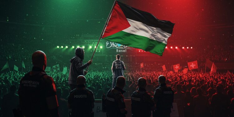 Protests à l’Eurovision : Tensions à Bâle - Viral Mag Tensions à lEurovision 2025 des militants pro palestiniens perturbent la répétition dIsraël à Bâle Découvrez les détails de cet incident Viral Mag