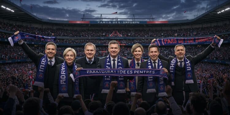 PSG-Arsenal : Les Élus Vibrent pour le Foot - Viral Mag Des élus troquent leur écharpe tricolore pour celle du PSG lors du match contre Arsenal Découvrez leur passion pour le foot et lambiance au Parc des Princes Viral Mag