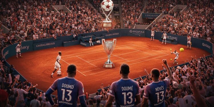 PSG-Inter Milan : Les Stars du Foot à Roland-Garros - Viral Mag À 5 jours de la finale de Ligue des champions Hakimi Doué et Neves soffrent une pause à Roland Garros Découvrez leur escapade Viral Mag