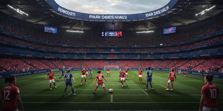PSG-Paris FC : Un Derby Féminin Sous Tension - Viral Mag Le PSG féminin affronte le Paris FC en demi finale décisive Ambiance tendue faible affluence que réserve ce choc au Parc des Princes Viral Mag
