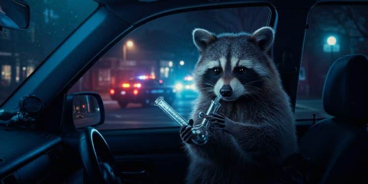 Un raton laveur avec une pipe à meth lors dun contrôle routier dans lOhio  Découvrez cette histoire lunaire et ses implications Lisez maintenant   Viral Mag