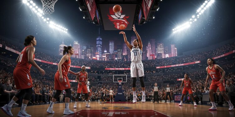 Record WNBA : Les 3 Points Historiques de New York - Viral Mag Le New York Liberty avec Marine Johannès bat un record WNBA à trois points face à Chicago Découvrez cette performance historique et son impact Viral Mag