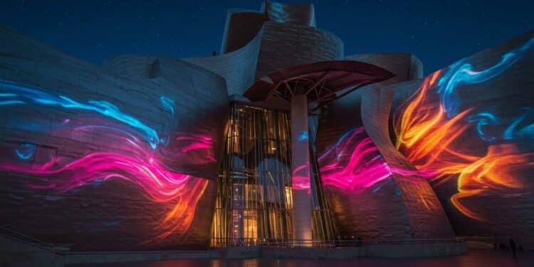Explorez comment Refik Anadol révolutionne lart avec lIA générative transformant les archives de Frank Gehry en une expérience immersive au Guggenheim Bilbao   Viral Mag
