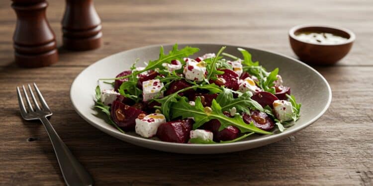 Salade Arugula et Betterave : Saveur et Santé - Viral Mag Découvrez une salade darugula betterave et feta simple et saine Recette rapide bienfaits nutritionnels et astuces pour un plat savoureux   Viral Mag