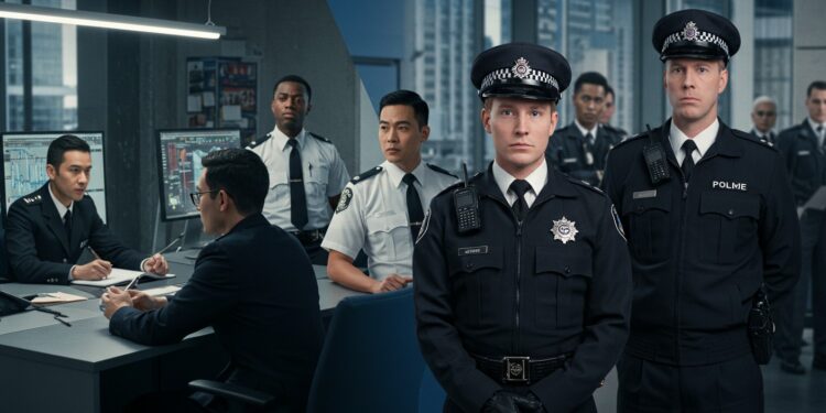 Scotland Yard : Discrimination dans les Promotions ? - Viral Mag Scotland Yard accusé de favoriser minorités et femmes pour les promotions excluant les hommes blancs Enquête sur une politique controversée Viral Mag