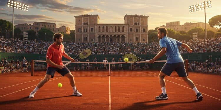 Sinner-Alcaraz : Duel Épique à Rome 2025 - Viral Mag Jannik Sinner affronte Carlos Alcaraz en finale de lATP 1000 de Rome 2025 Un choc entre deux titans du tennis sur terre battue Qui lemportera Viral Mag