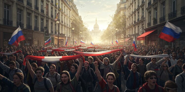 Sophia Chikirou : Polémique et Contre-Attaque - Viral Mag Sophia Chikirou accusée de défiler avec des pro Poutine dément et contre attaque Découvrez les dessous de cette polémique politique explosive Viral Mag