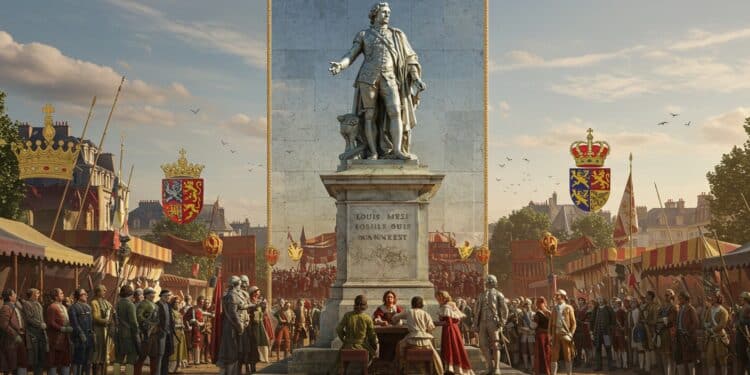 La statue de Louis XVI à Nantes masquée pour un festival suscite la colère dun descendant royal Découvrez ce débat culturel brûlant   Viral Mag