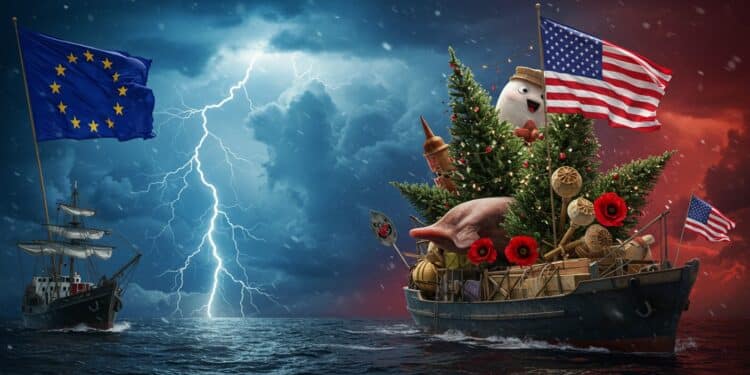 LUE cible des produits US comme lopium ou les langues de bœuf pour 95 milliards deuros de taxes en réponse à Trump Une guerre commerciale à lhorizon    Viral Mag