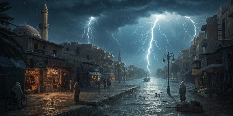 Tempête à Alexandrie : Grêle et Inondations Dévastent la Ville - Viral Mag Alexandrie frappée par une tempête de grêle  inondations commerces endommagés et alerte maximale Découvrez limpact du changement climatique   Viral Mag