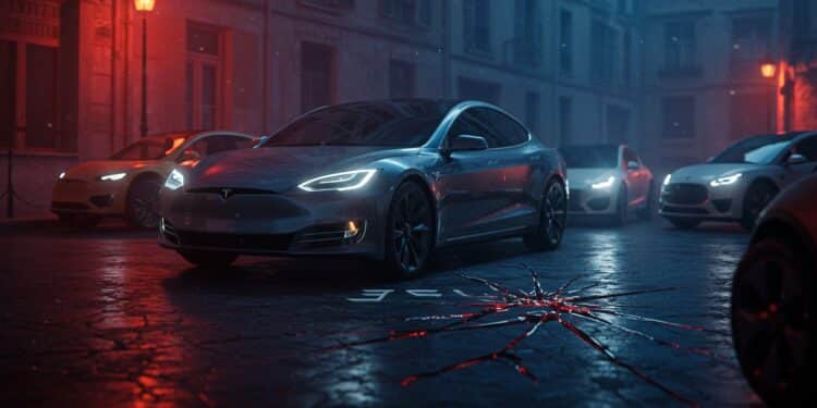 Tesla en Crise : Chute Libre des Ventes en France - Viral Mag Tesla dégringole en France avec une baisse de 60  des immatriculations Découvrez les raisons de cette crise et les perspectives pour le géant électrique   Viral Mag