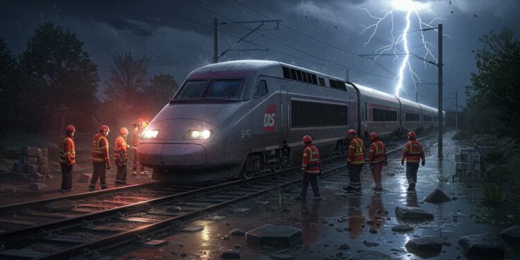 TGV Évacué : Orages Dévastateurs à Tonneins - Viral Mag Violents orages à Tonneins un TGV Paris Toulouse avec 500 passagers évacué Découvrez les détails de cet incident et ses impacts Viral Mag