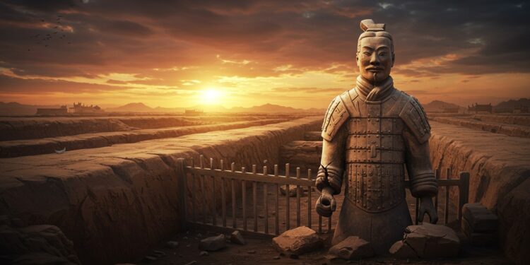 Touriste Endommage l’Armée de Terre Cuite en Chine - Viral Mag Un touriste saute une barrière et endommage des statues de larmée de terre cuite à Xian Découvrez cet incident choquant et ses implications Viral Mag