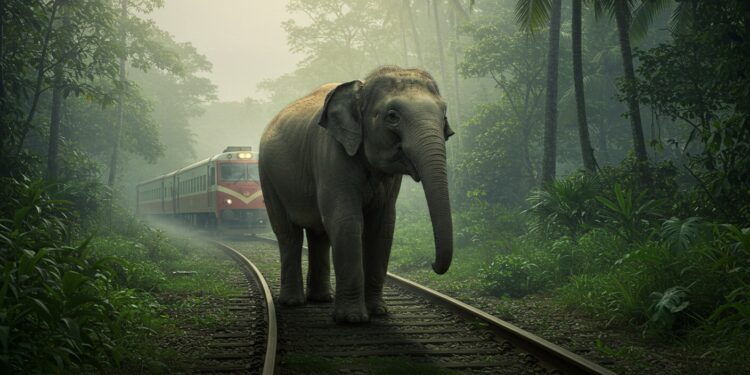Tragédie au Sri Lanka : Éléphant Tué par un Train - Viral Mag Un jeune éléphant tué par un train au Sri Lanka ravive le débat sur la cohabitation homme animal Quelles solutions pour éviter ces drames Viral Mag