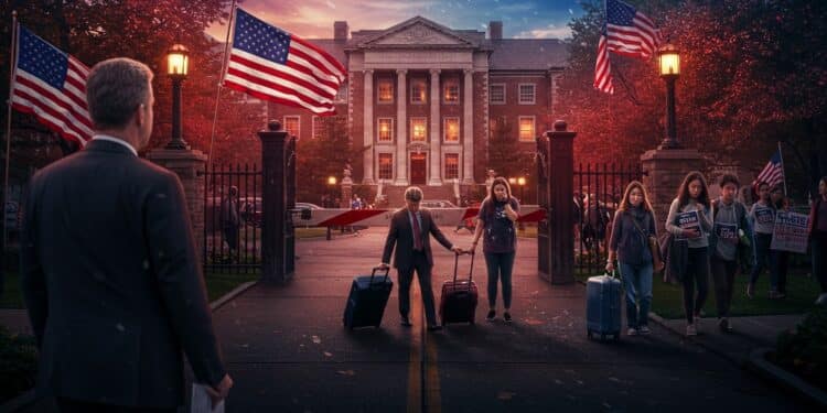 Trump Cible Harvard : Visa Étudiants en Danger - Viral Mag Trump menace de bloquer les visas des étudiants étrangers à Harvard accusant luniversité danti américanisme Quelles conséquences pour léducation Viral Mag