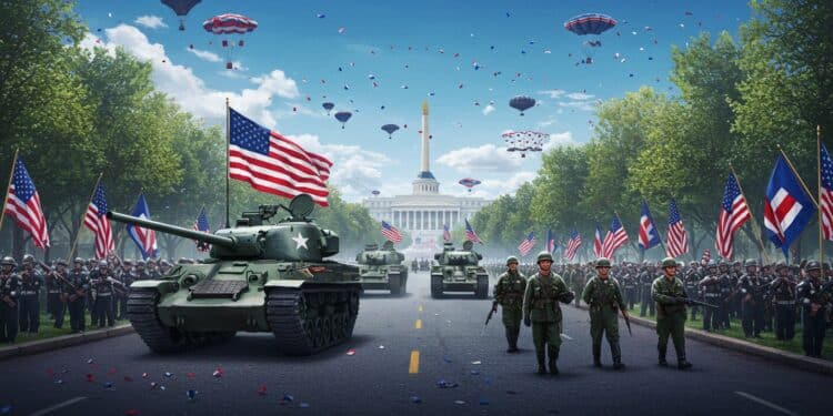 Trump Organise un Défilé Militaire le 14 Juin - Viral Mag Trump planifie un défilé militaire le 14 juin pour honorer les vétérans coïncidant avec son anniversaire Découvrez les détails de cet événement historique   Viral Mag