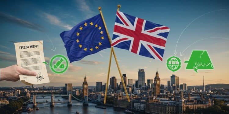 UE et Royaume-Uni : Une Nouvelle Ère Post-Brexit - Viral Mag Sommet UE Royaume Uni à Londres défense commerce énergie Un tournant post Brexit pour des relations renforcées Découvrez les enjeux Viral Mag