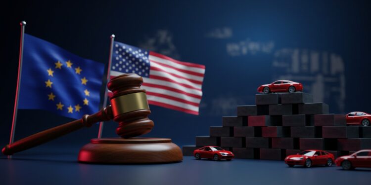 UE vs Droits de Douane US : Vers un Accord ? - Viral Mag LUE saisit lOMC contre les droits de douane US mais cherche un accord Quels impacts pour le commerce Analyse et perspectives Viral Mag