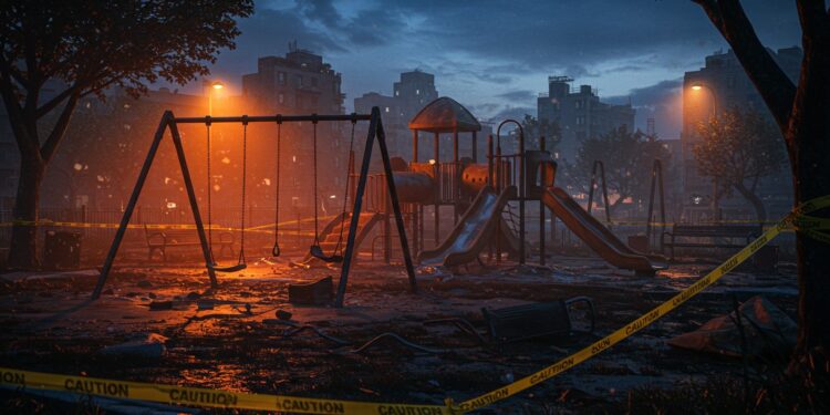 Vandalisme Urbain : Une Aire de Jeux Détruite - Viral Mag Un incendie criminel détruit une aire de jeux à Vigneux sur Seine 24h après son inauguration Découvrez les impacts et réactions Viral Mag