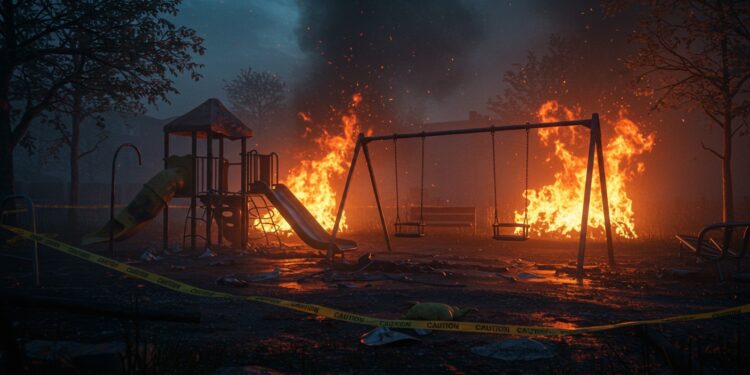 Vigneux-sur-Seine : Aire de Jeux Incendiée en 24h - Viral Mag À Vigneux sur Seine une aire de jeux flambant neuve est détruite par un incendie criminel 24h après son inauguration Enquête en cours Viral Mag
