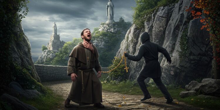 Un pèlerin suisse volé sur le chemin de Saint Jacques au Puy en Velay Le voleur un SDF étranger avale la chaîne Détails dun fait divers troublant   Viral Mag