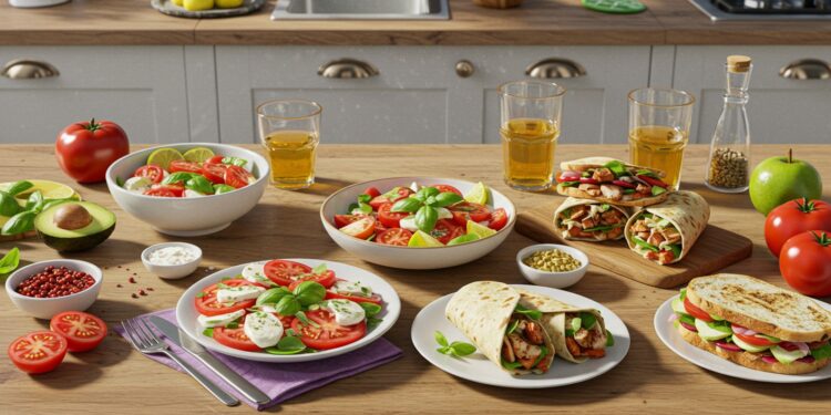 Découvrez 15 recettes de dîners sans cuisson prêtes en 30 min ou moins Salades sandwichs et wraps savoureux pour des soirées dété faciles et délicieuses    Viral Mag