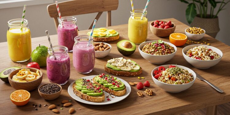 15 Petits-Déjeuners Riches en Fibres en Moins de 15 Min - Viral Mag Découvrez 15 recettes de petits déjeuners riches en fibres prêtes en 15 minutes Boostez votre santé digestive et votre énergie dès le matin Viral Mag