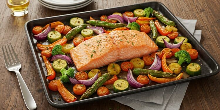 17 Recettes Faciles de Saumon au Four à Tester - Viral Mag Découvrez 17 recettes de saumon au four simples et savoureuses cuites sur une seule plaque pour un repas sain et un nettoyage facile    Viral Mag
